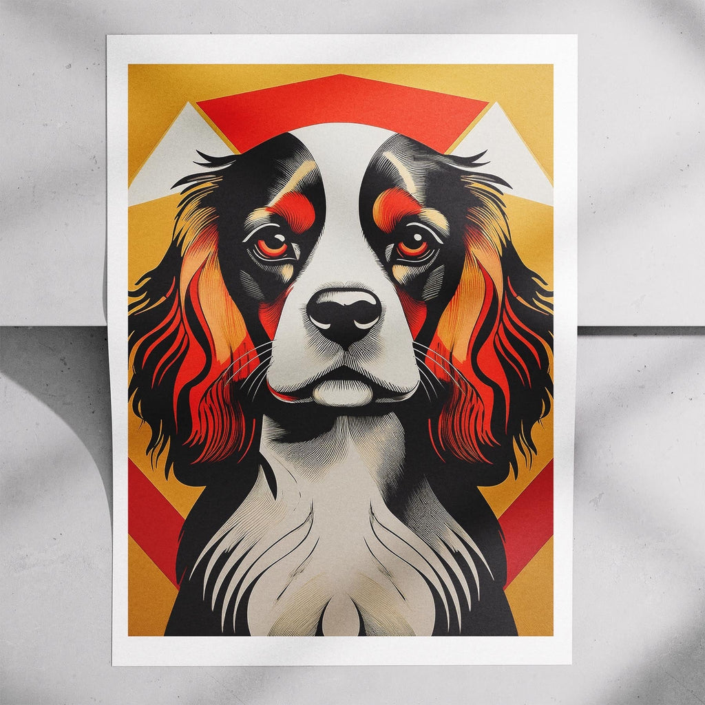 Cavalier Spaniel Geometric Orange Series image 7