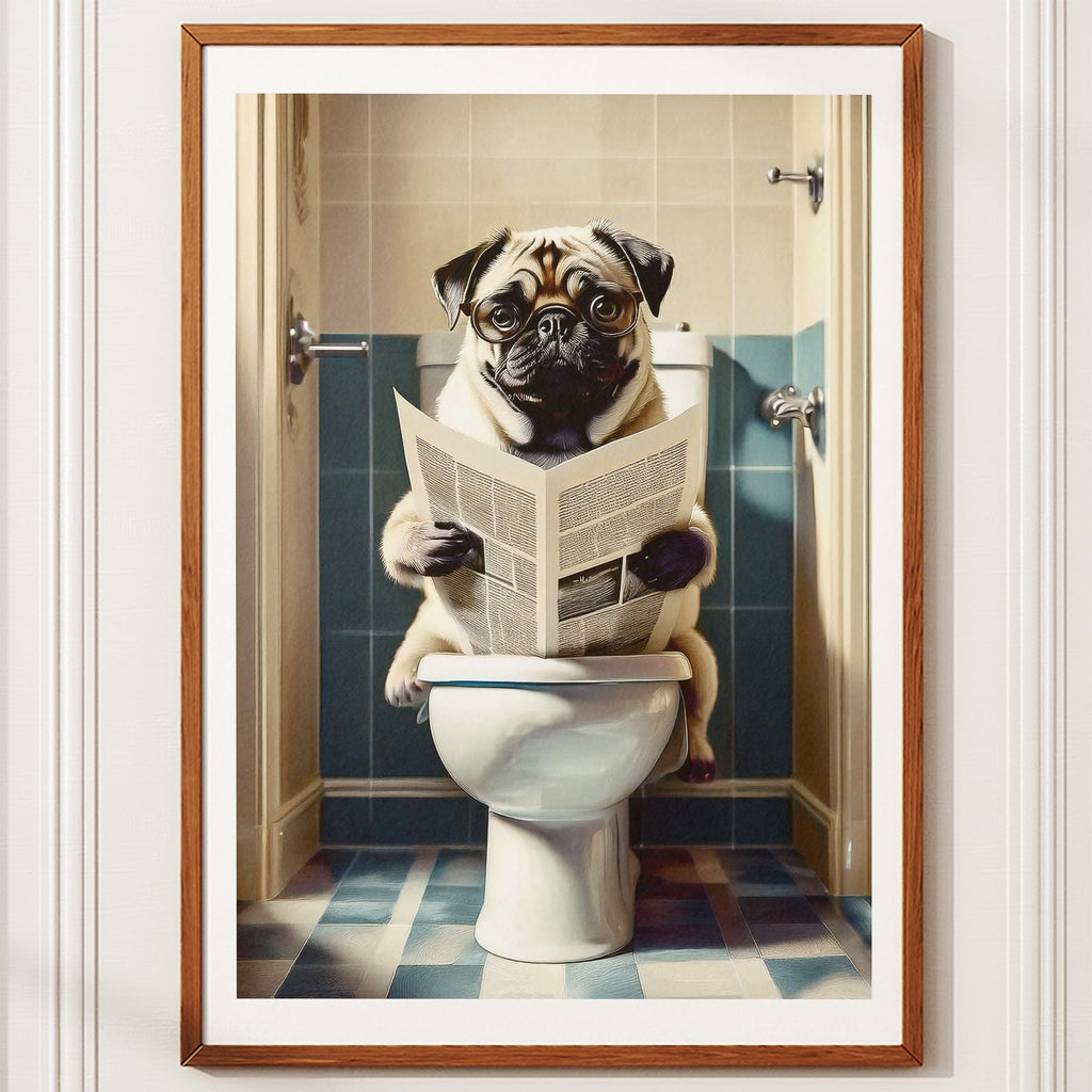 Pug Toilet Humour Dog Series 1 image 10