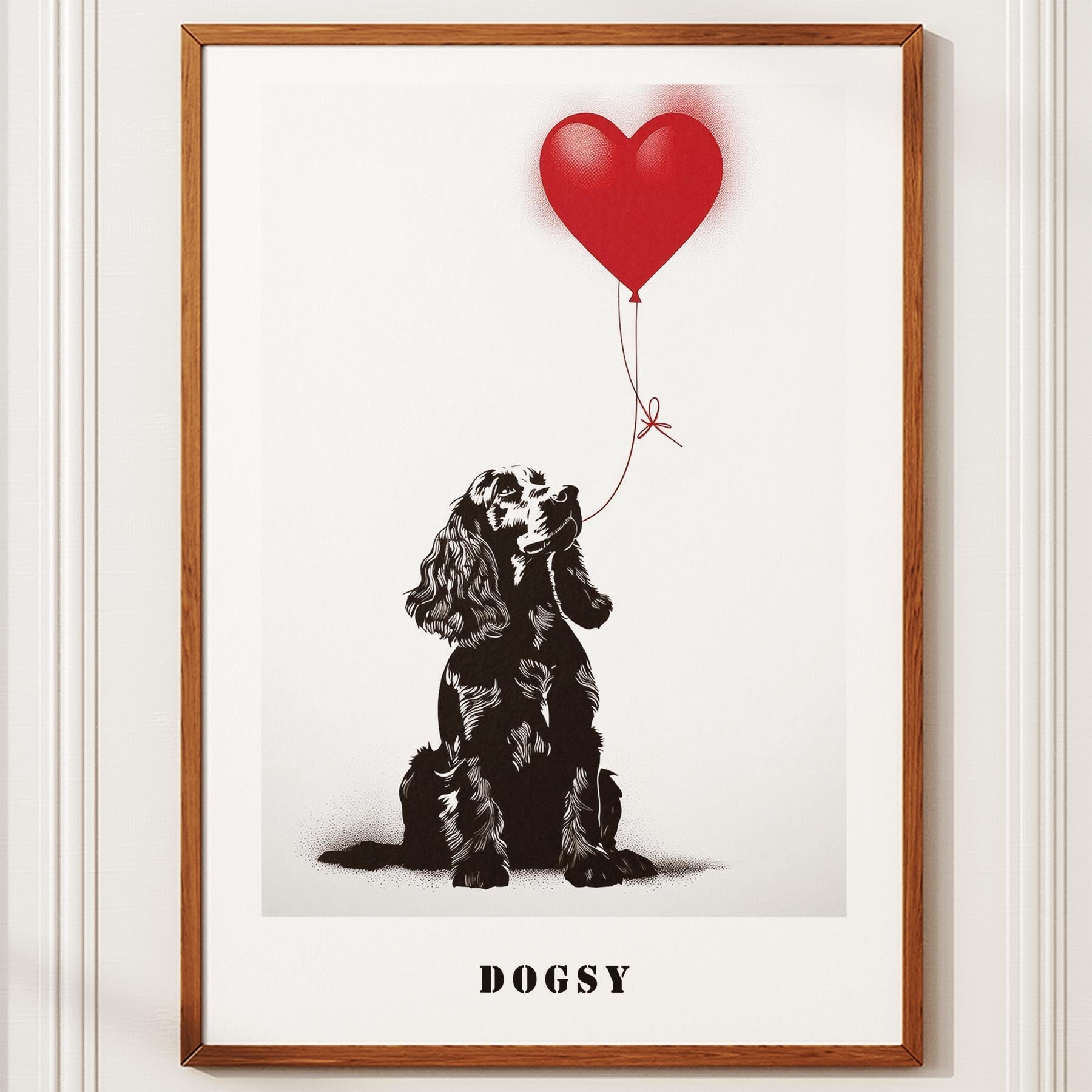 Cocker Spaniel DOGSY Series inspired by the Art of Banksy with text Dogsy image 10
