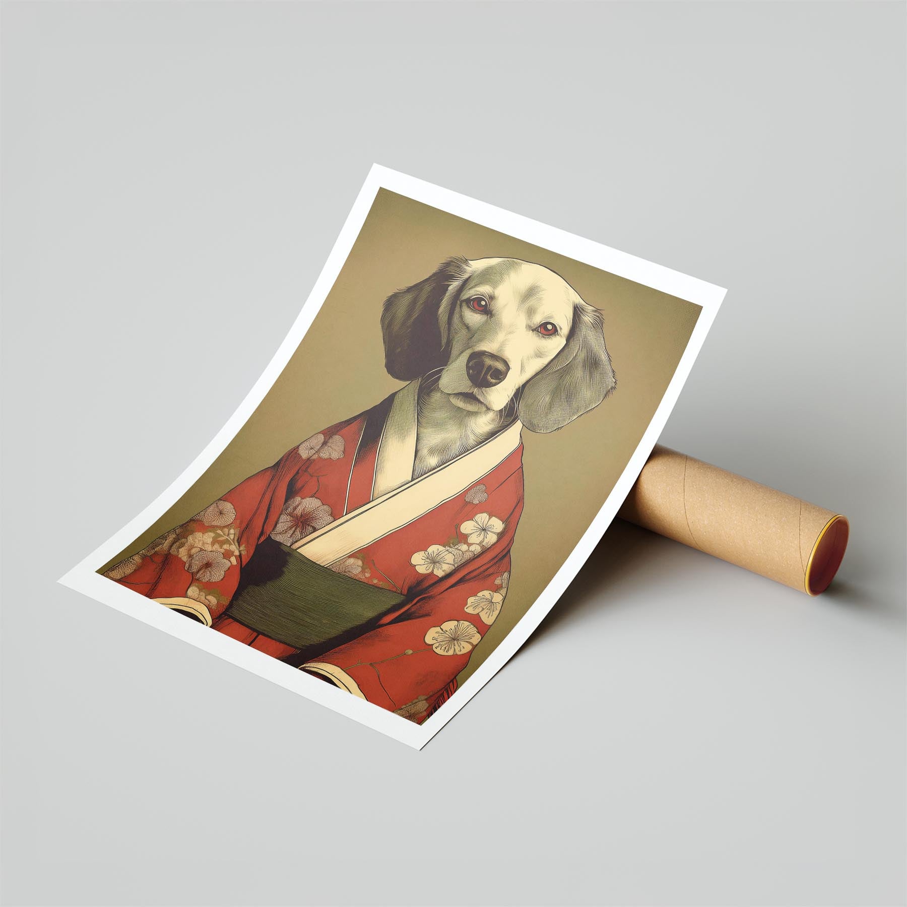 Curly Coated Retriever Japanse Kimono Dog Series image 6