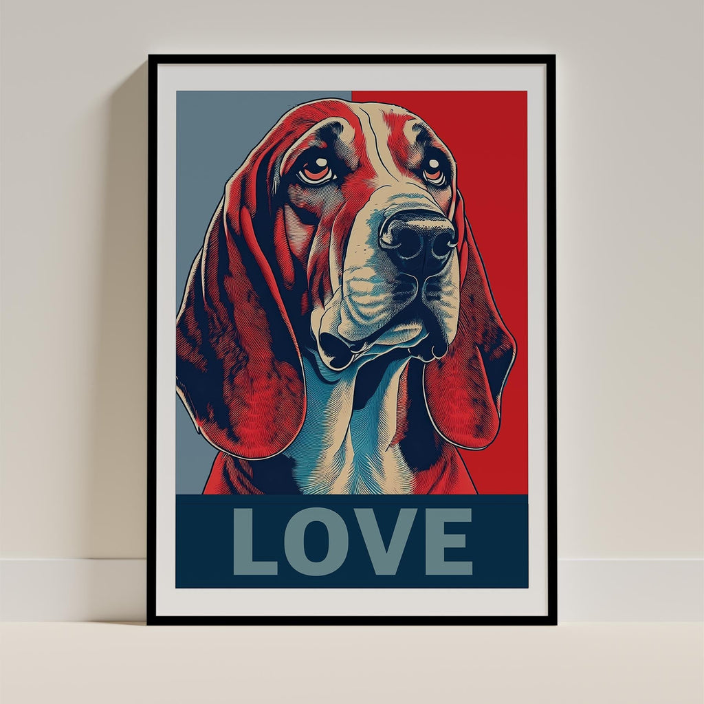 Basset Hound LOVE Series Inspired by the Obama Poster image 0