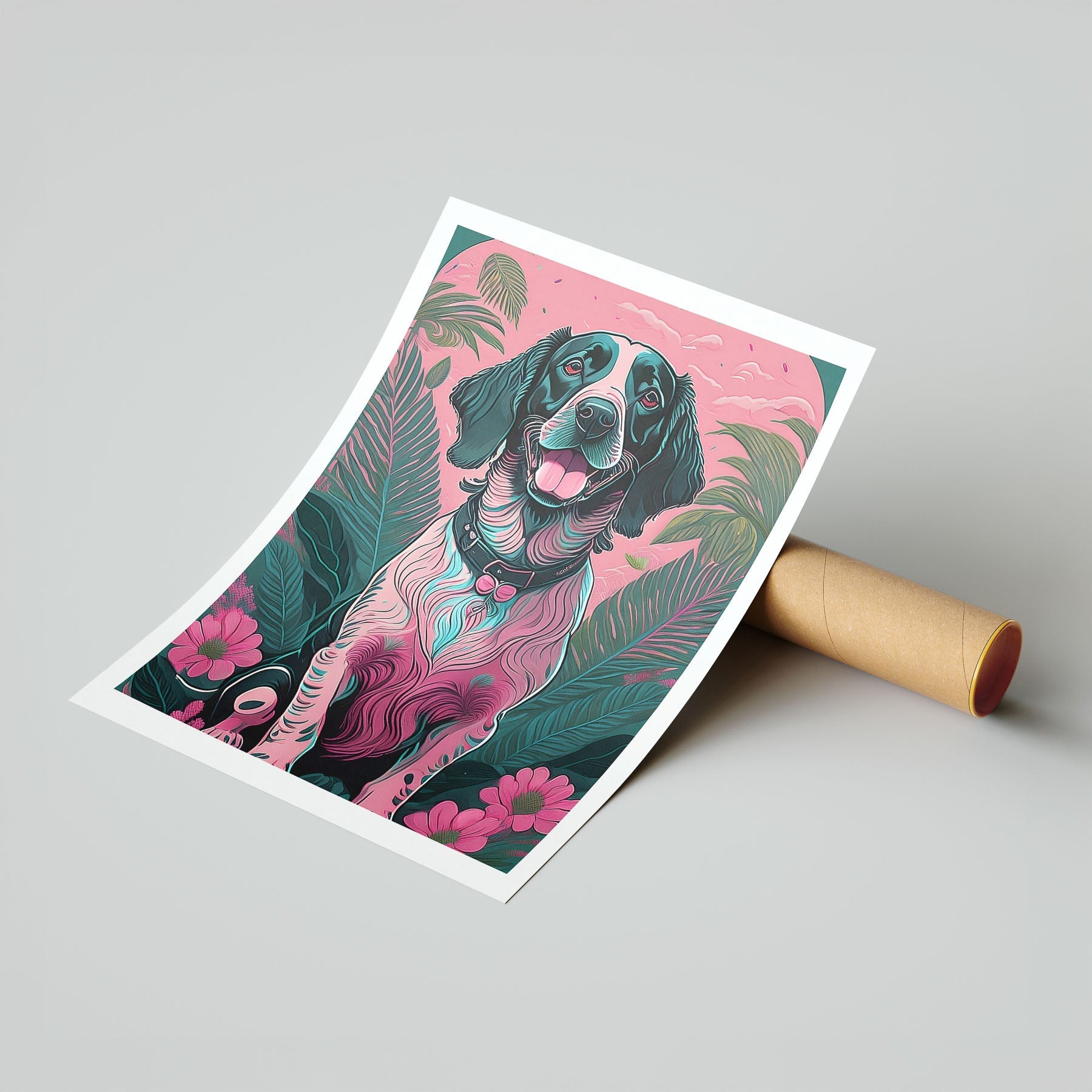 English Setter Flowery Dog image 7