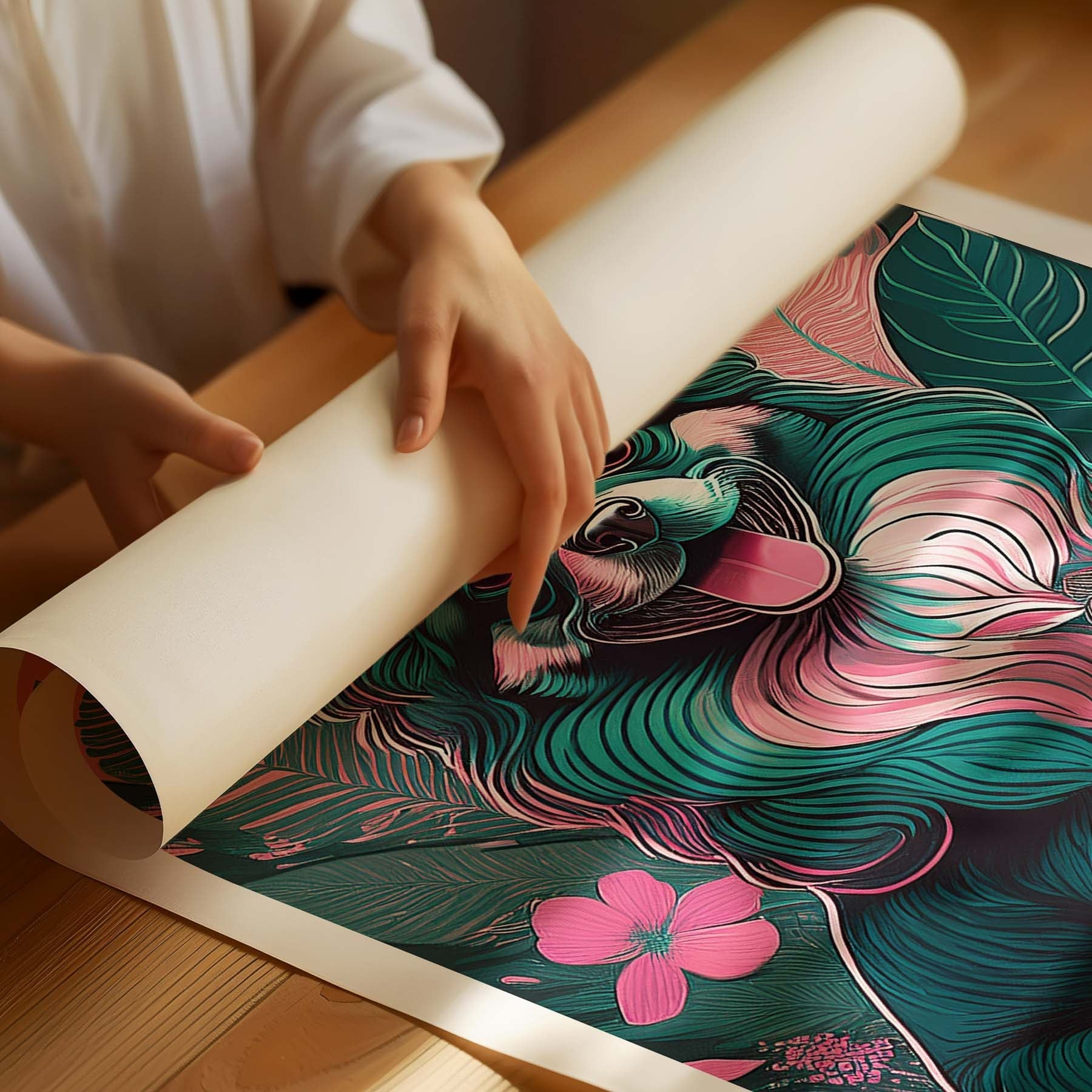 German Spitz Flowery Dog image 1