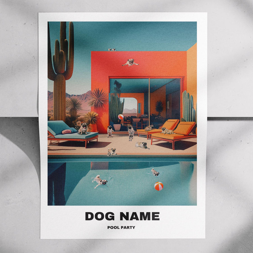 Pug Custom Pool Party WITH TEXT image 7