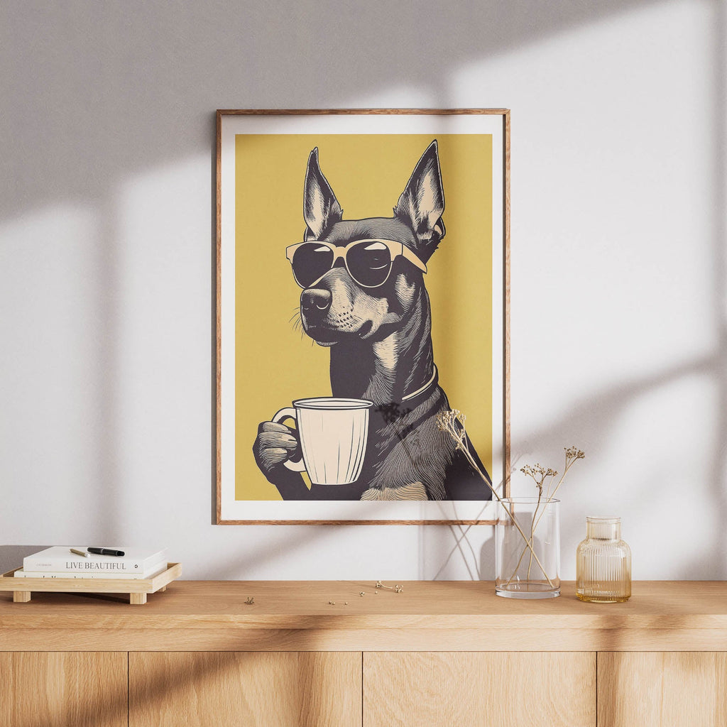 Pinscher Chillin Coffee Dog image 8