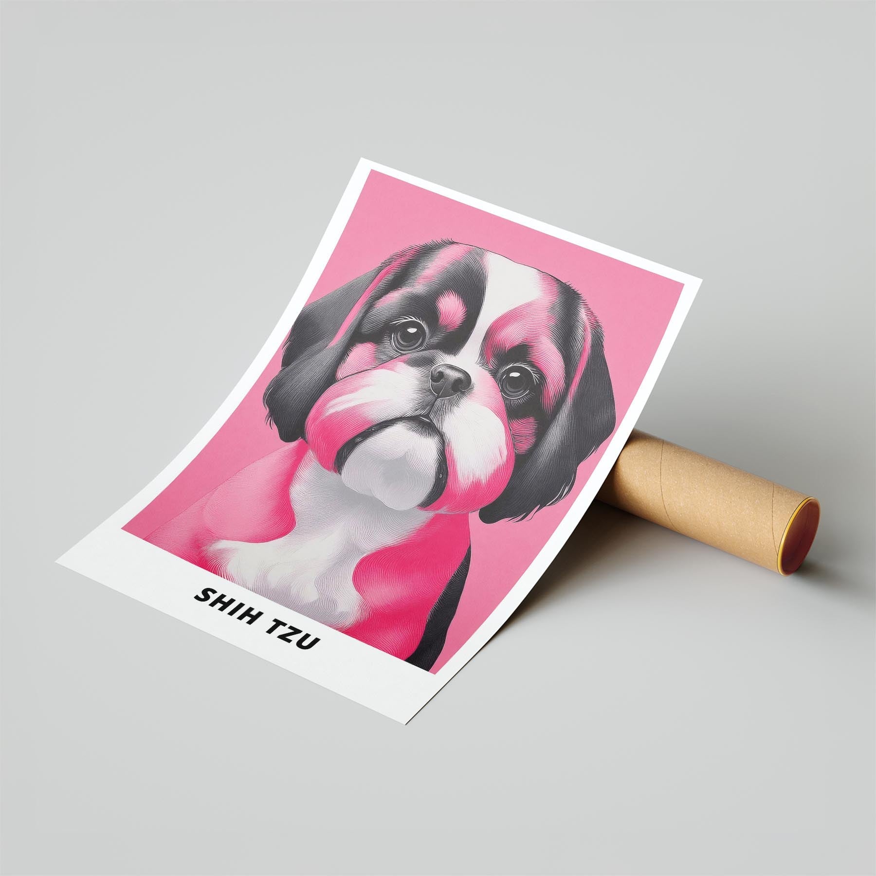 Shih Tzu Pink and Black Dog Series 2 image 6