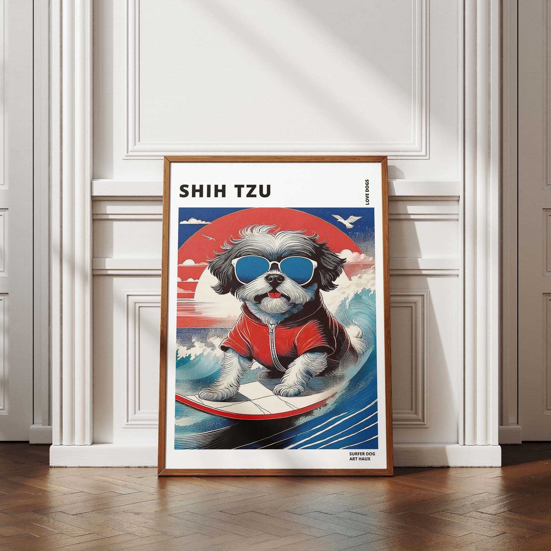 Shih Tzu Hokosai Surfer Dogs 2 image 4