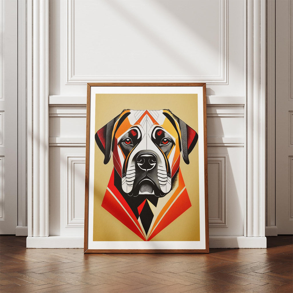 Bullmastiff Geometric Orange Series image 4