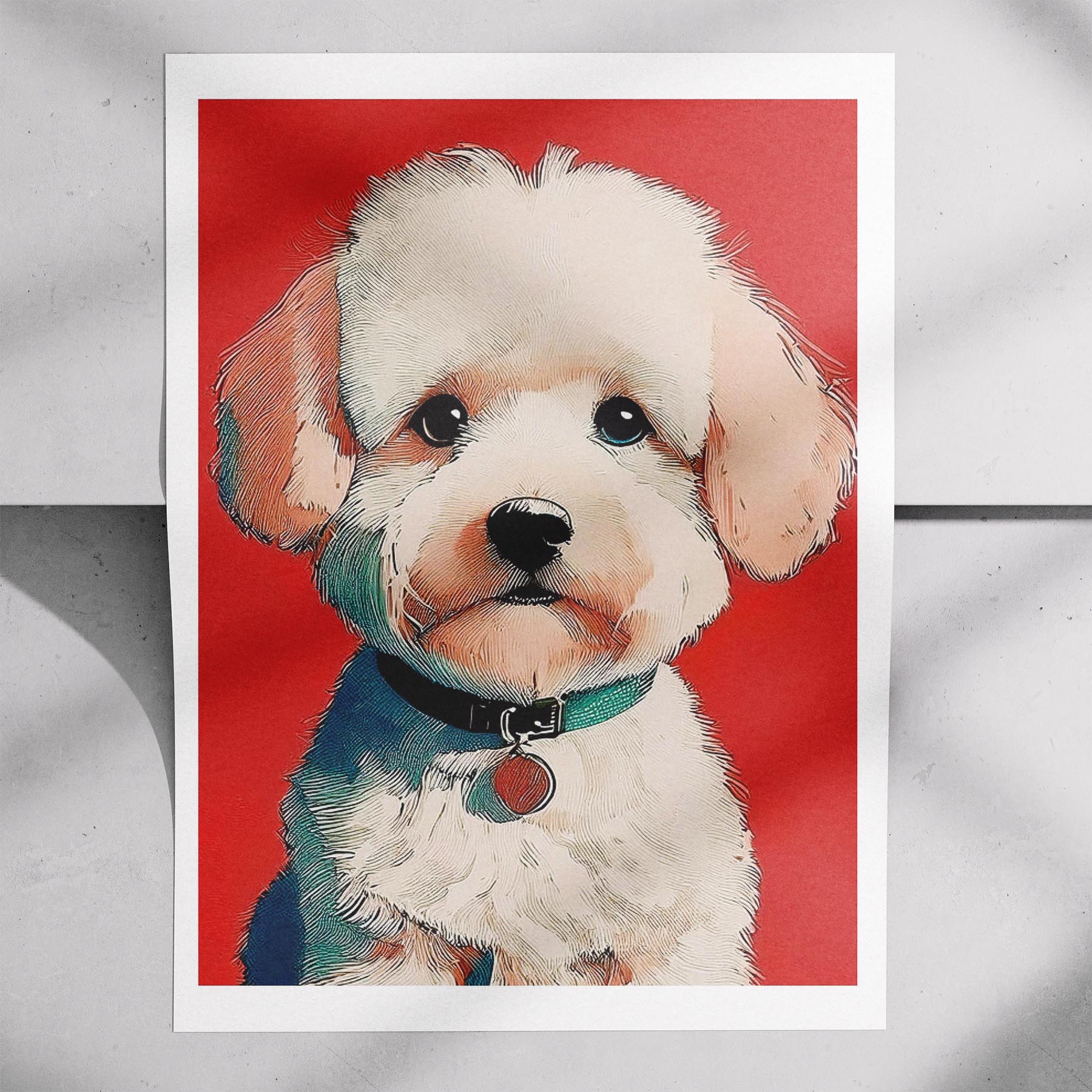 Bichon Frise Red Dog Series image 7