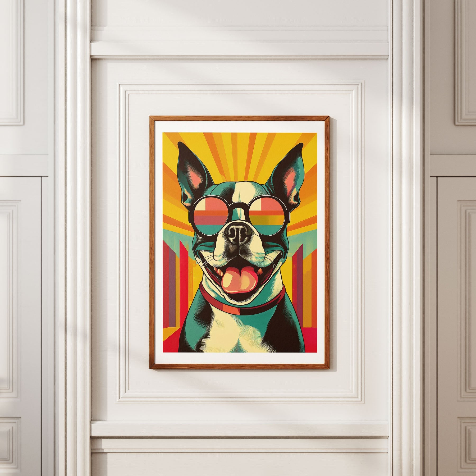 Boston Terrier In Colourful Sunnies 1 image 2