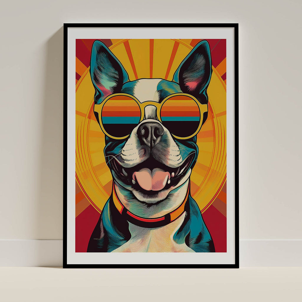 Boston Terrier In Colourful Sunnies 2 image 0