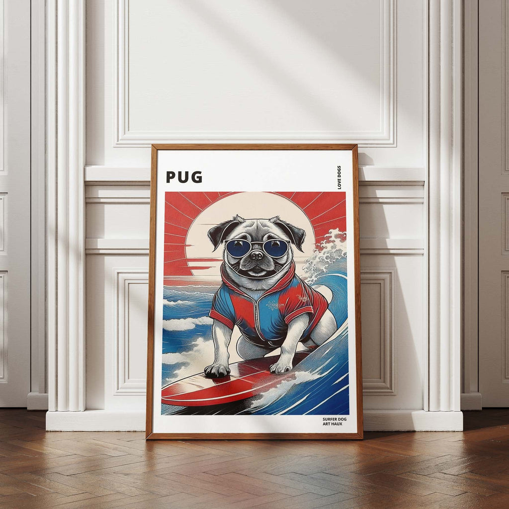 Pug Hokosai Surfer Dogs 2 image 4