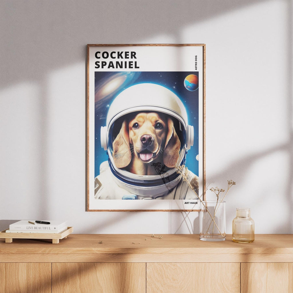 Cocker Spaniel Astronaut Dog Series with Text Astro Dog image 8