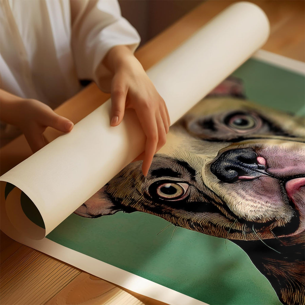 French Bulldog Green Painted Series image 1