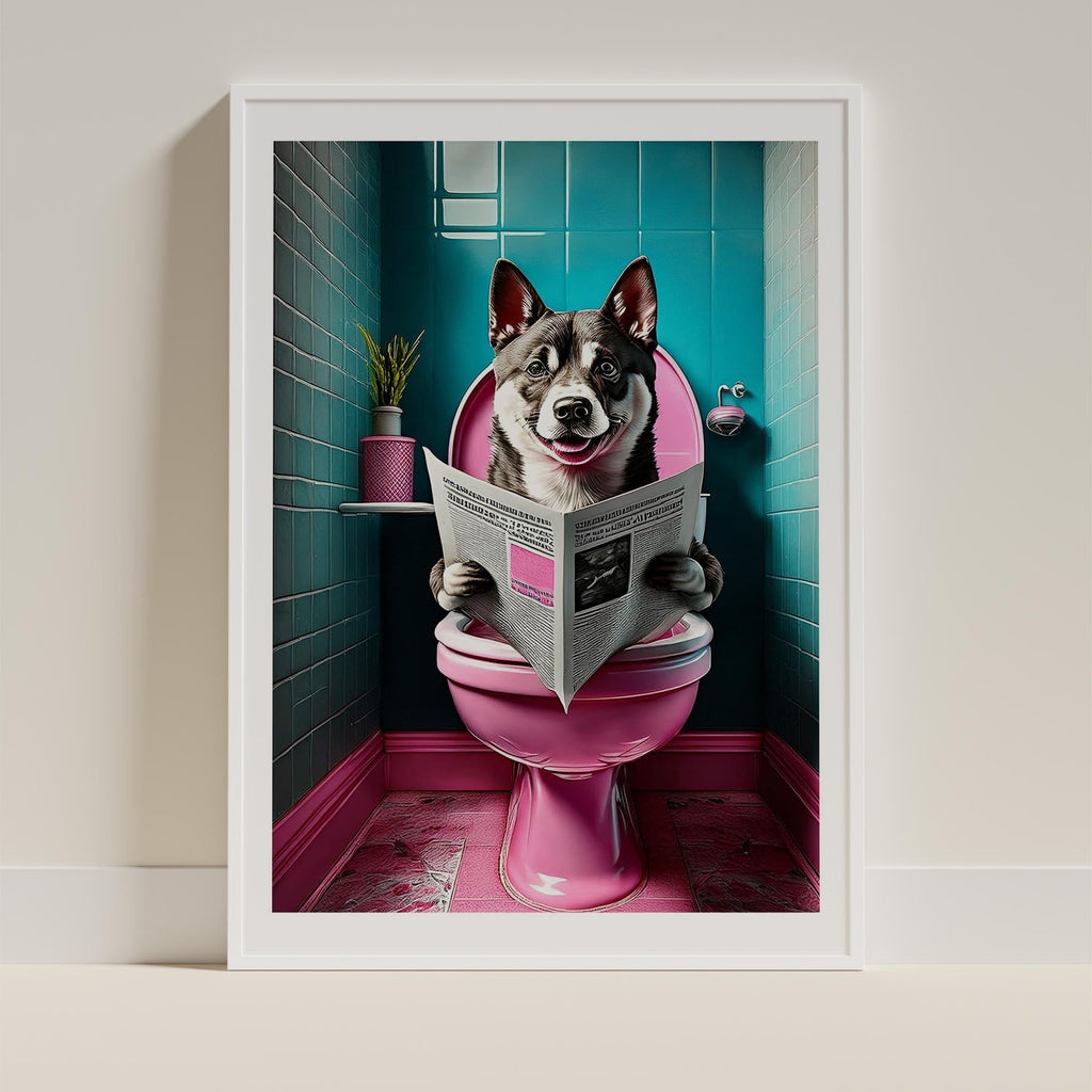 Shiba Toilet Dogs PInk and Turquise image 9