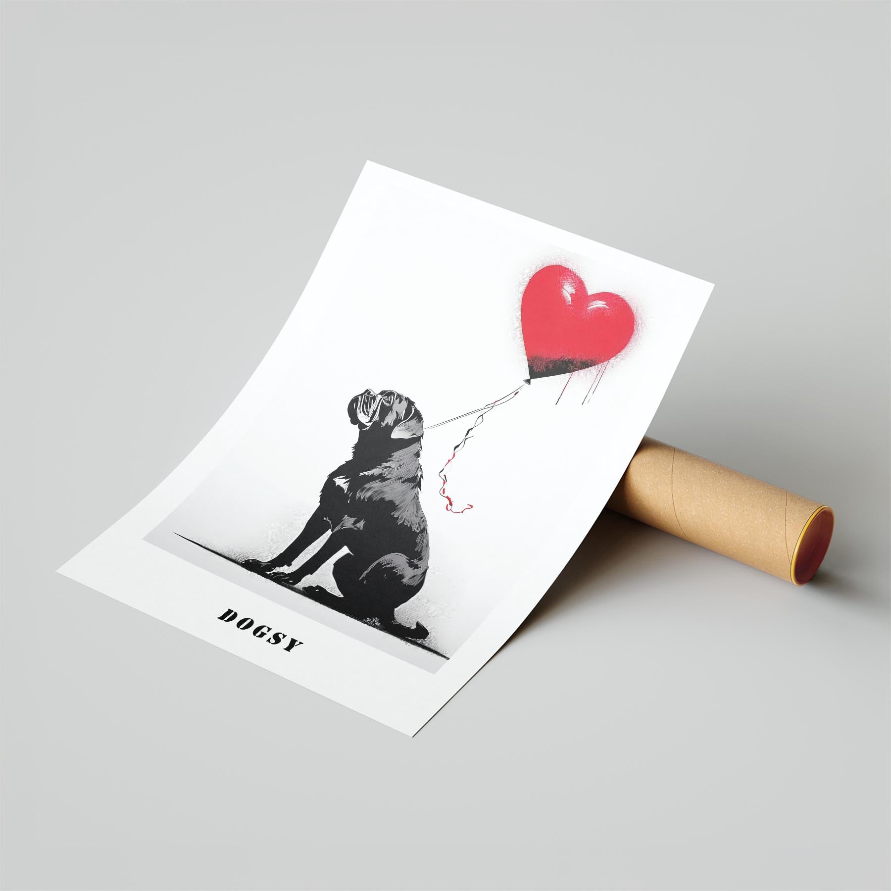 Mastiff DOGSY Series inspired by the Art of Banksy with text Dogsy image 6