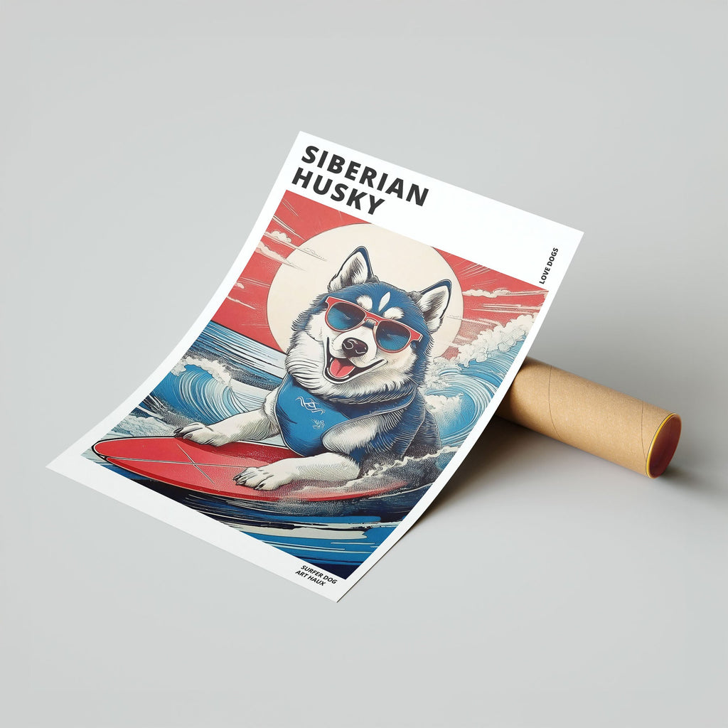 Siberian Husky Hokosai Surfer Dogs 1 image 6