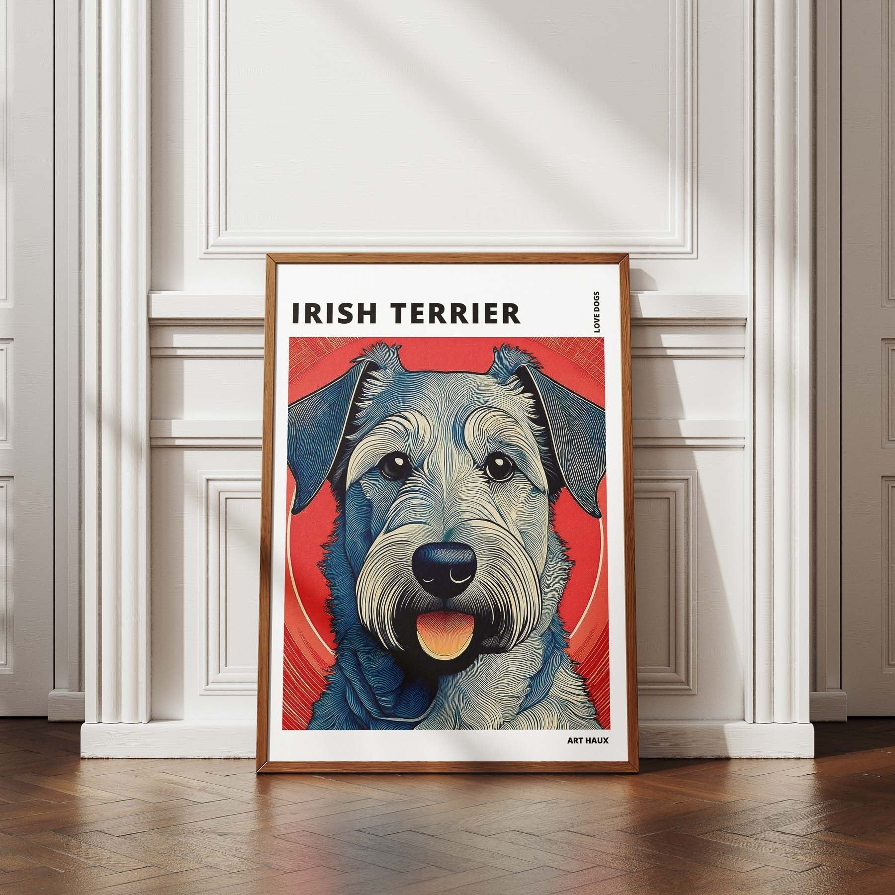 Irish Setter Hokusai Japanese Inspired Dog Series with Text image 4