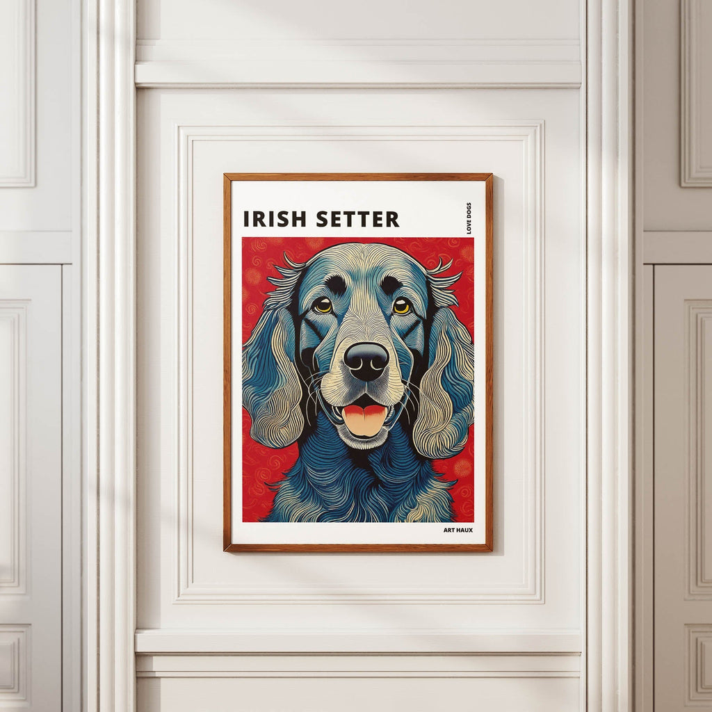 Irish Setter Hokusai Japanese Inspired Dog Series with Text image 3