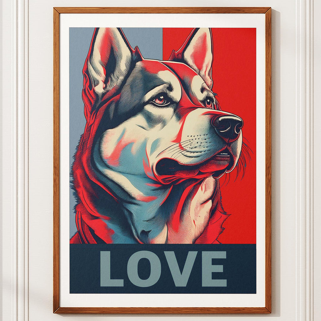 Alaskan Malamute LOVE Series Inspired by the Obama Poster image 10
