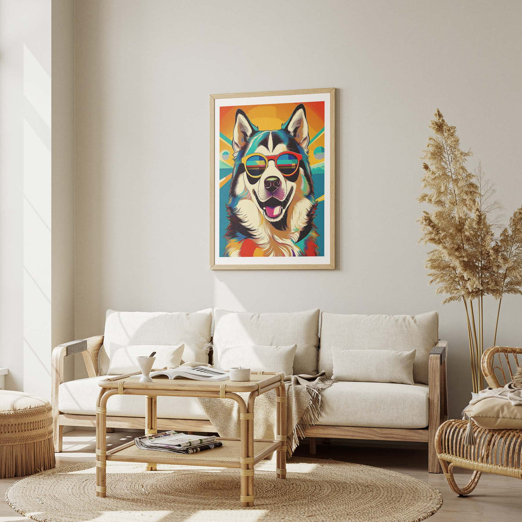Alaskan Malamute In Colourful Sunnies 1 image 1