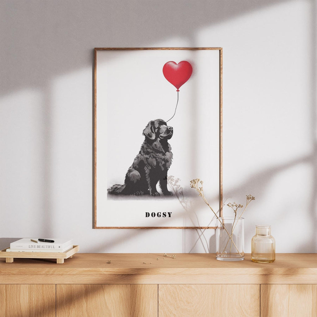 Newfoundland DOGSY Series inspired by the Art of Banksy with text Dogsy image 8