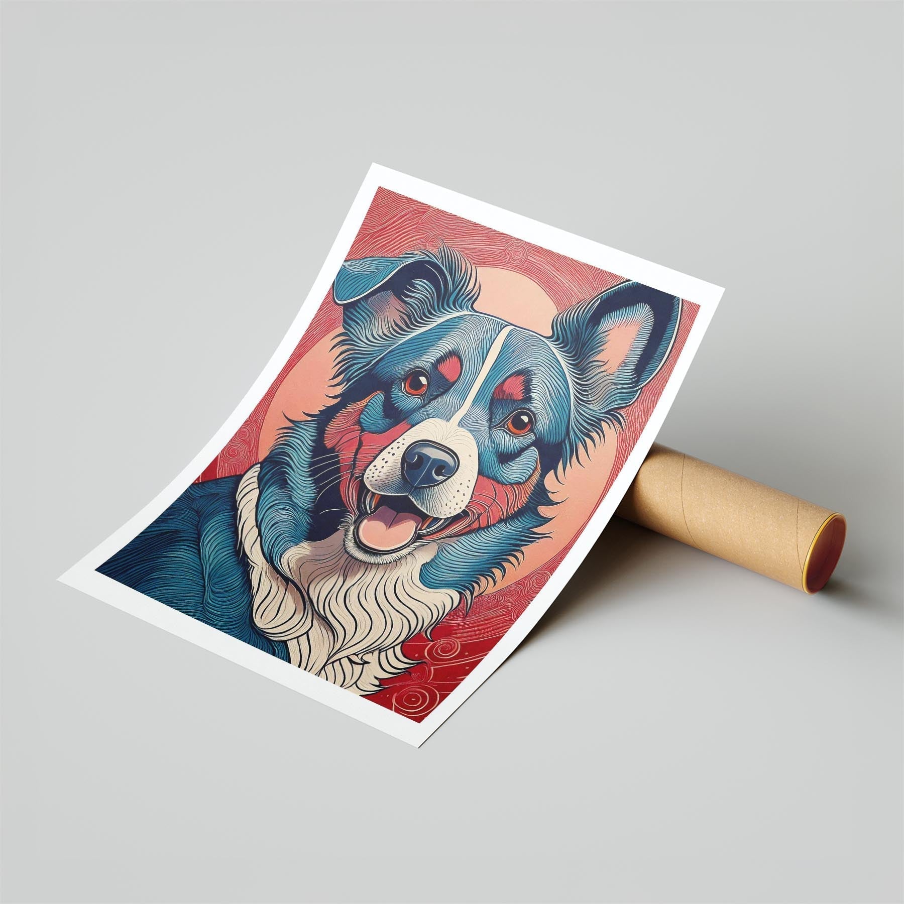 Border Collie Hokusai Japanese Inspired Dog Series image 6