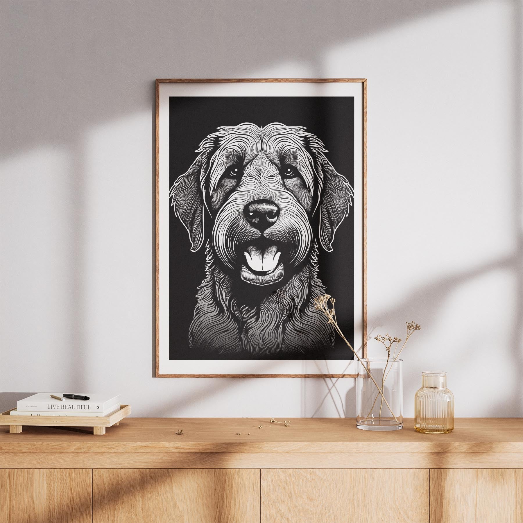 Cobberdog Line Dog Series in Black and White image 8