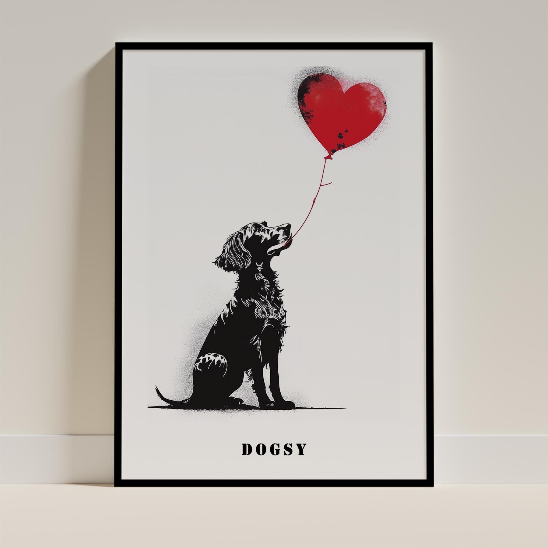 English Setter DOGSY Series inspired by the Art of Banksy with text Dogsy image 11