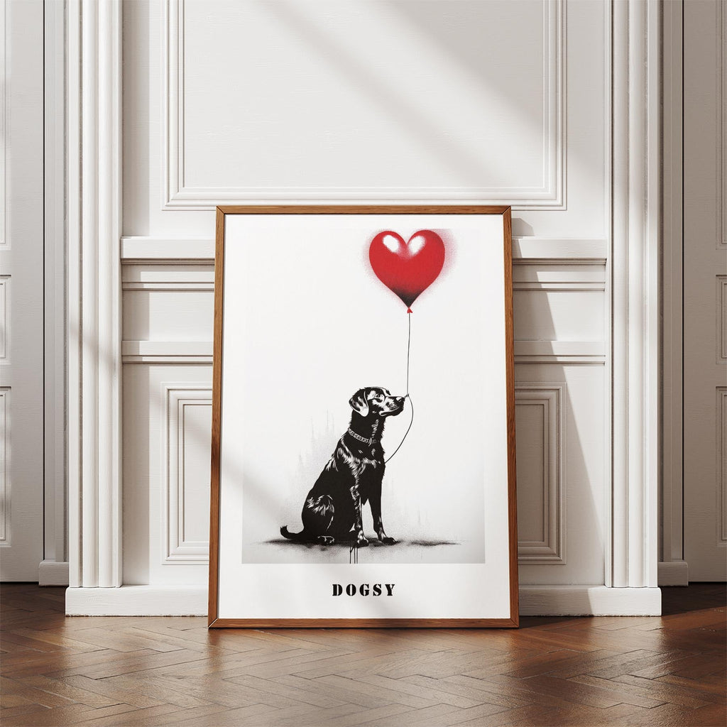 Labrador Retriever DOGSY Series inspired by the Art of Banksy with text Dogsy image 4