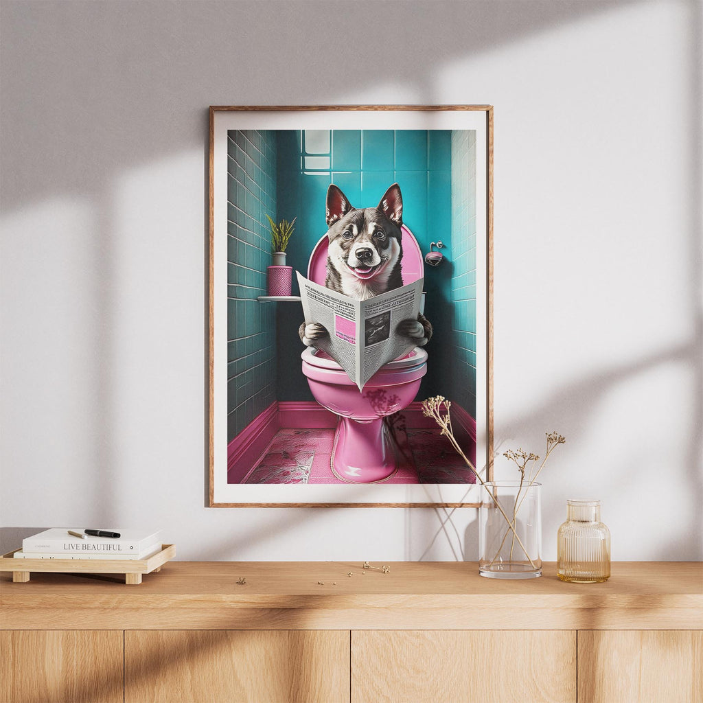 Shiba Toilet Dogs PInk and Turquise image 8