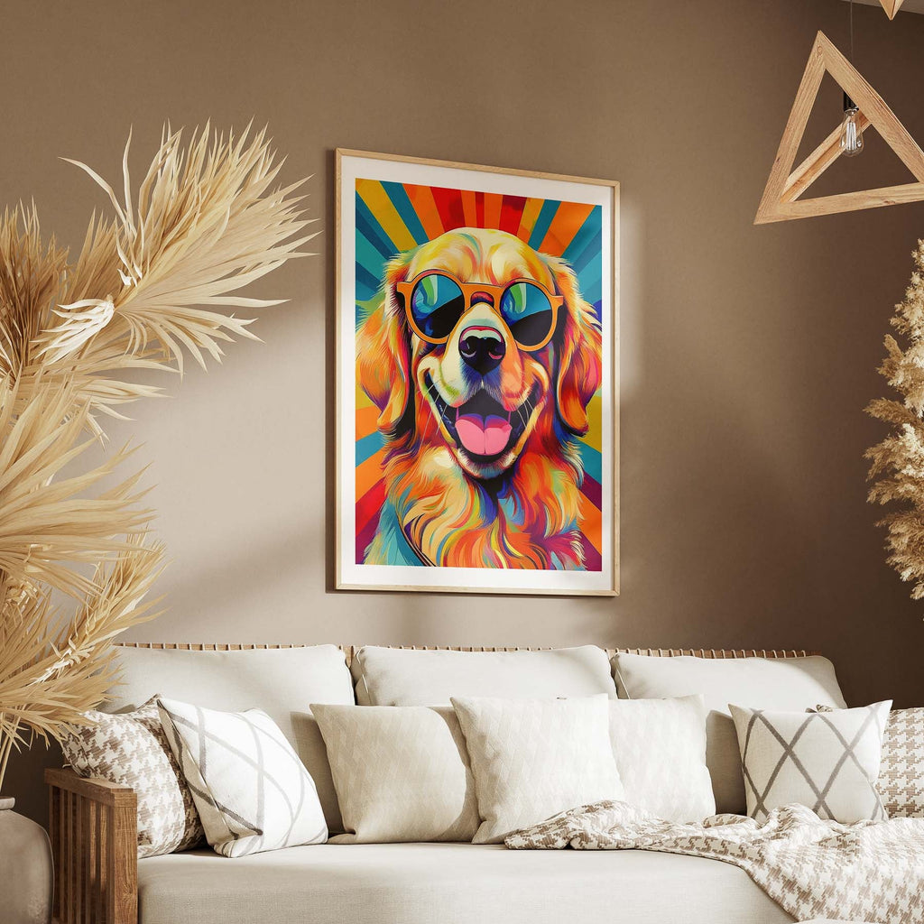 Golden Retriever In Colourful Sunnies 1 image 5