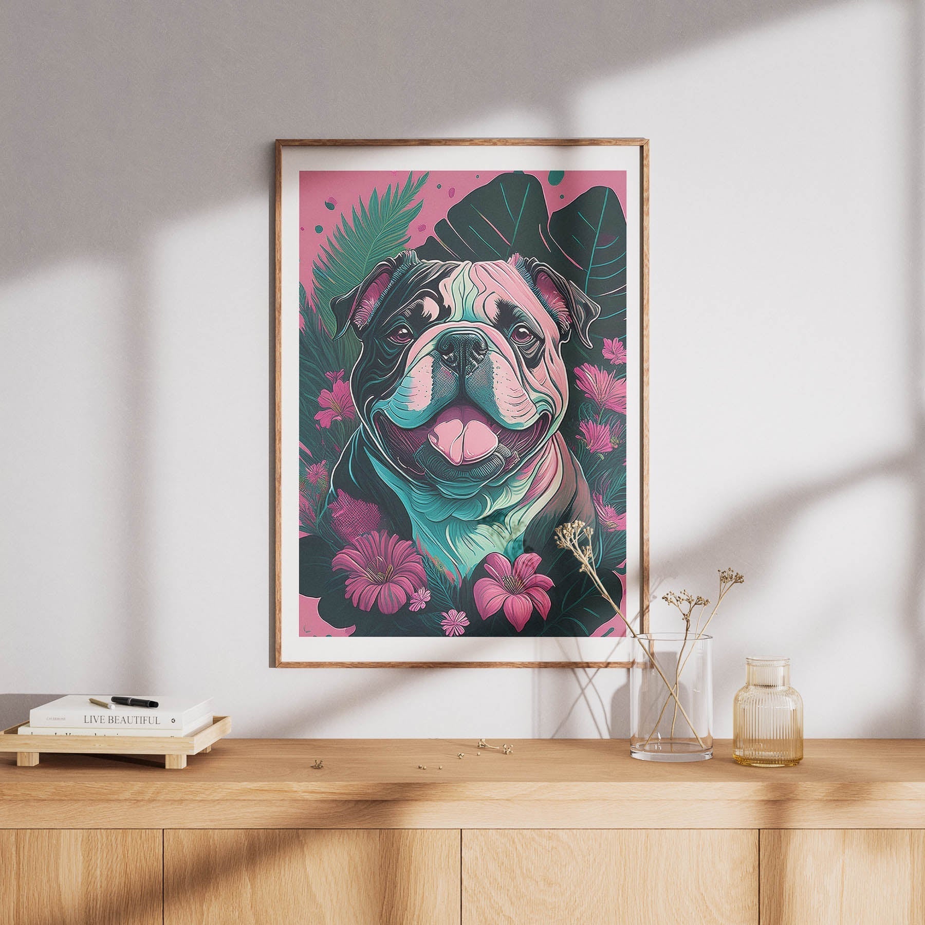 Bulldog 3 Flowery Dog image 8