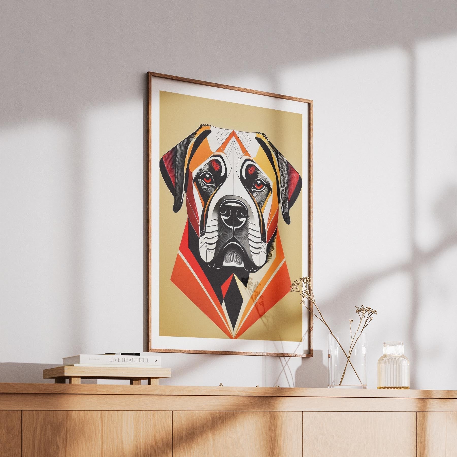 Bullmastiff Geometric Orange Series image 5