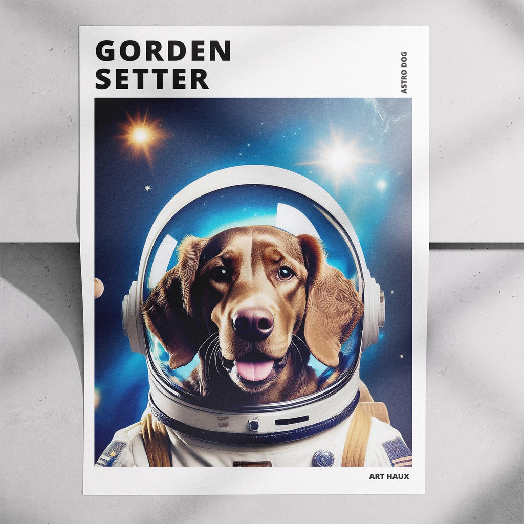 Gordon Setter Astronaut Dog Series with Text Astro Dog image 7
