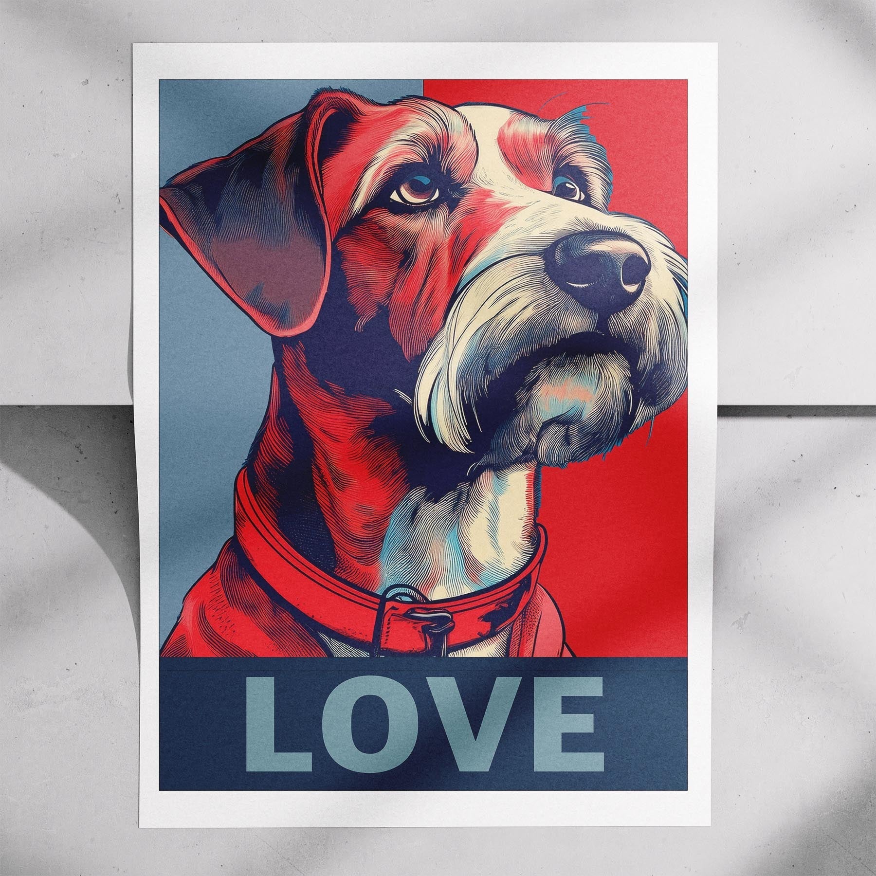 Irish Terrier LOVE Series Inspired by the Obama Poster image 7