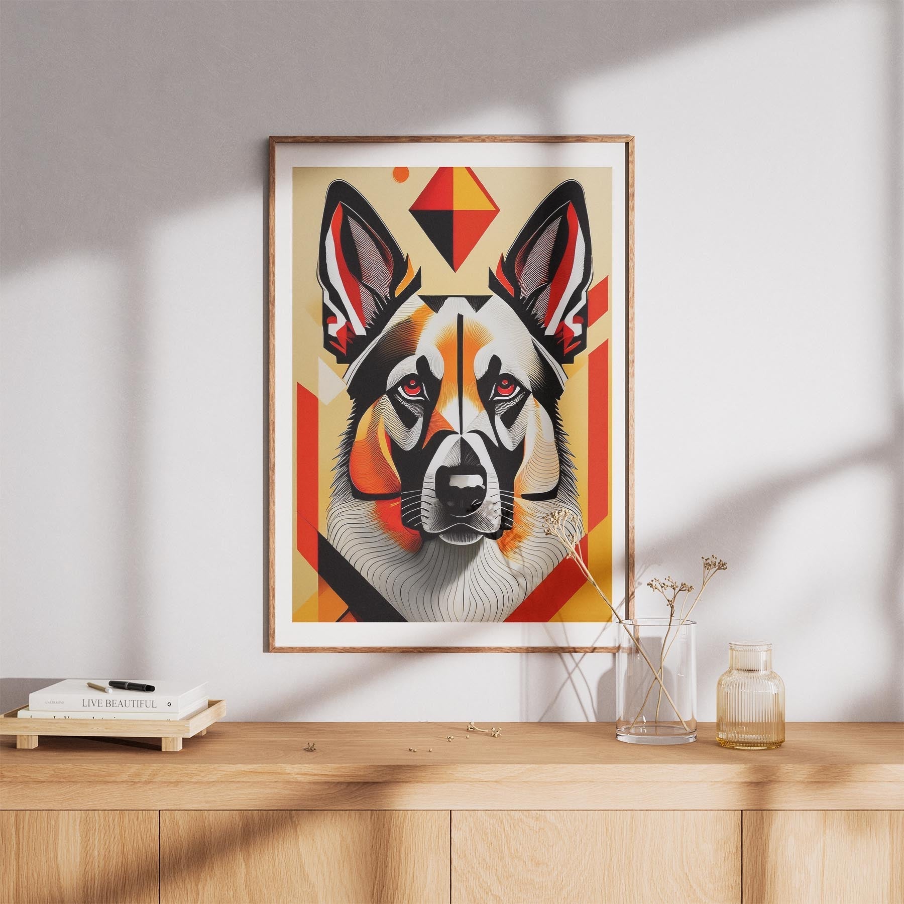 German Shepherd Geometric Orange Series image 8