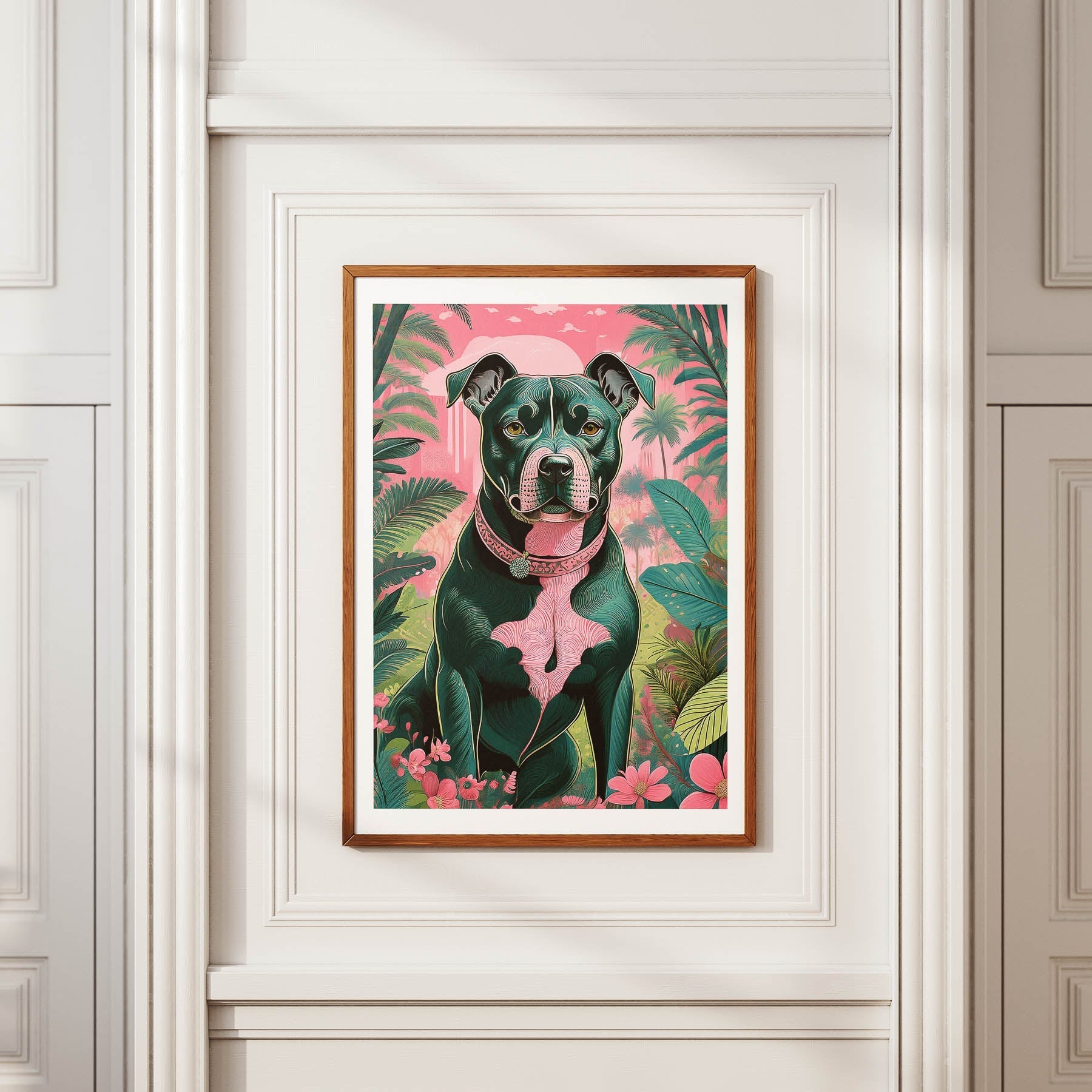 Staffordshire Bull Terrier Flowery Dog image 3