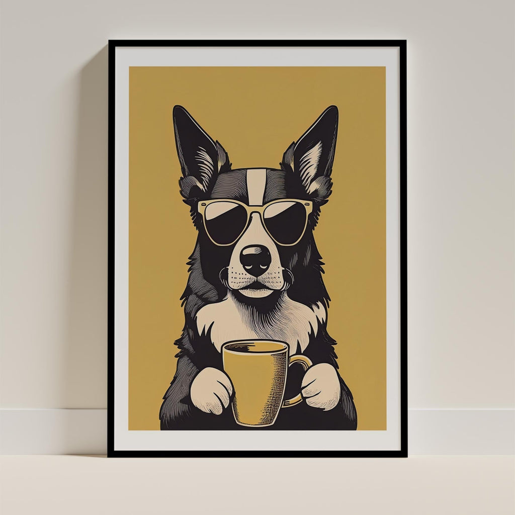 Border Collie Chillin Coffee Dog image 11