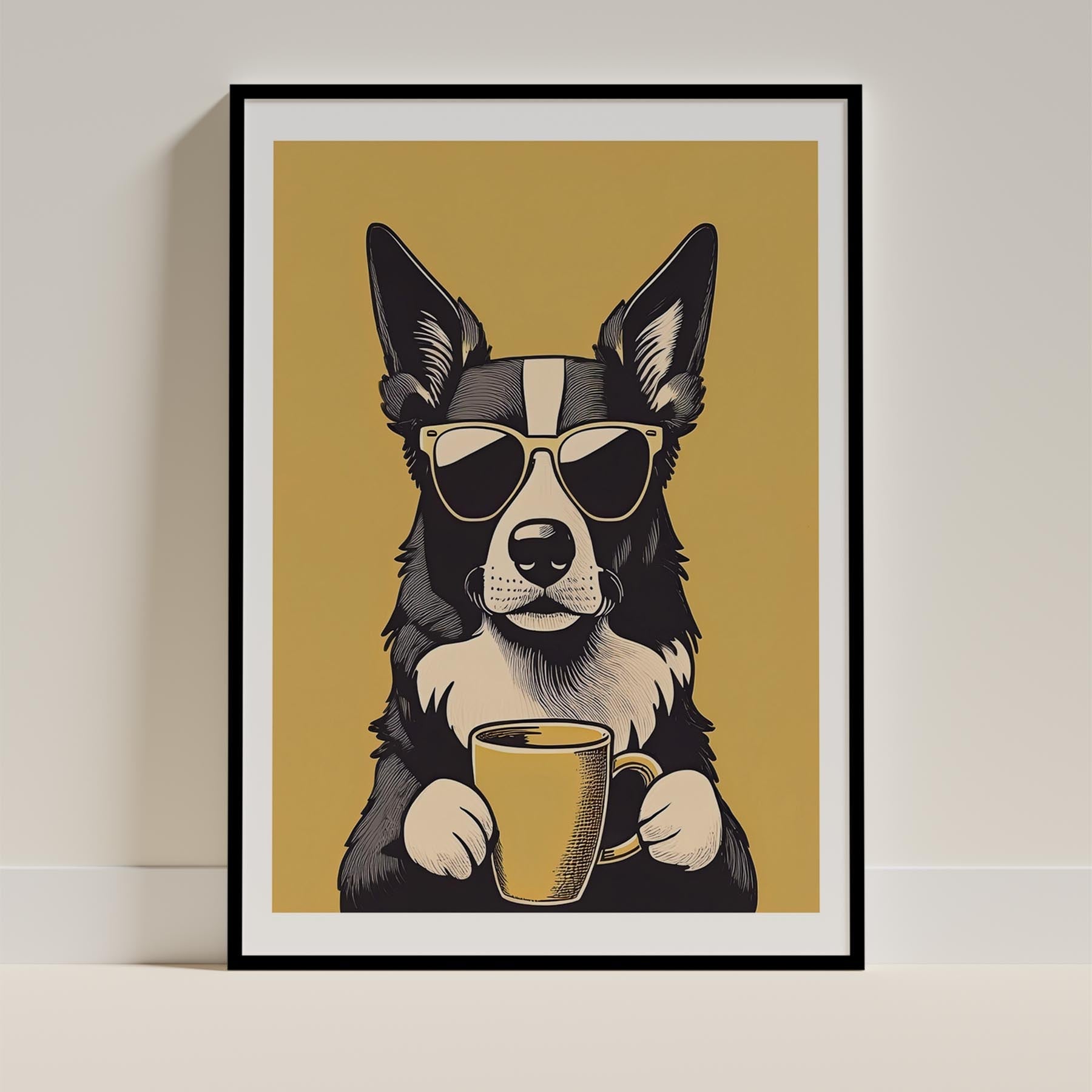 Border Collie Chillin Coffee Dog image 11