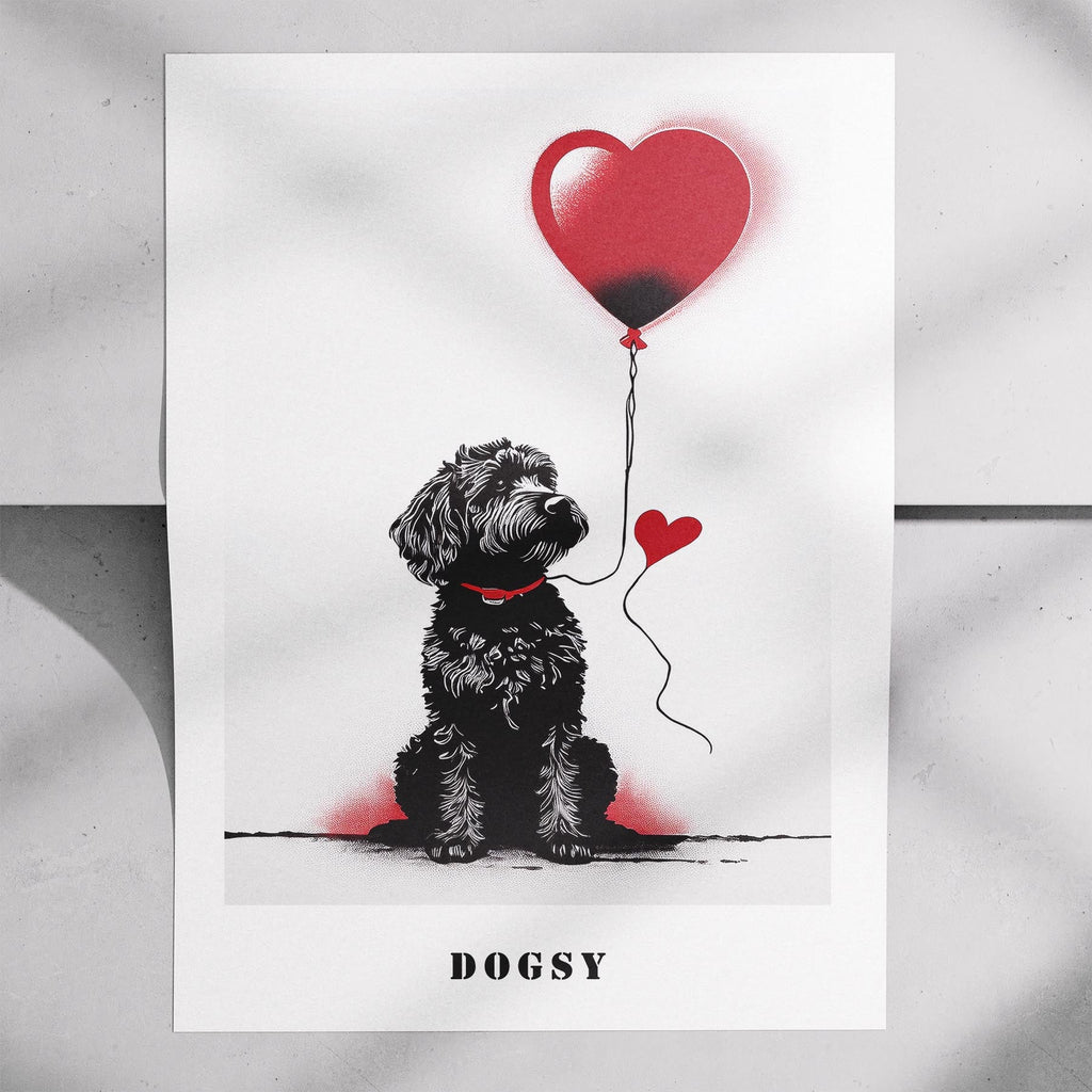 Groodle DOGSY Series inspired by the Art of Banksy with text Dogsy image 7