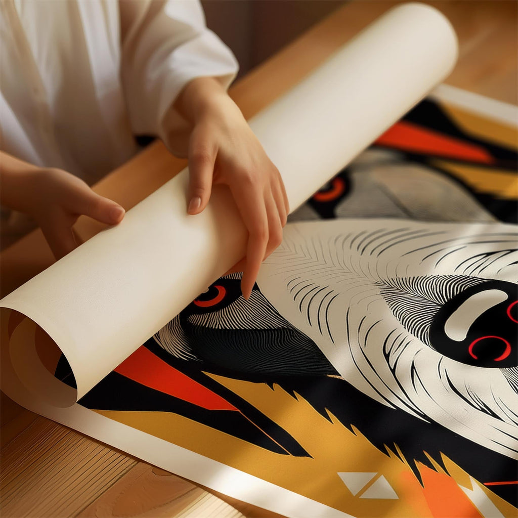 Irish Wolfhound Geometric Orange Series image 1