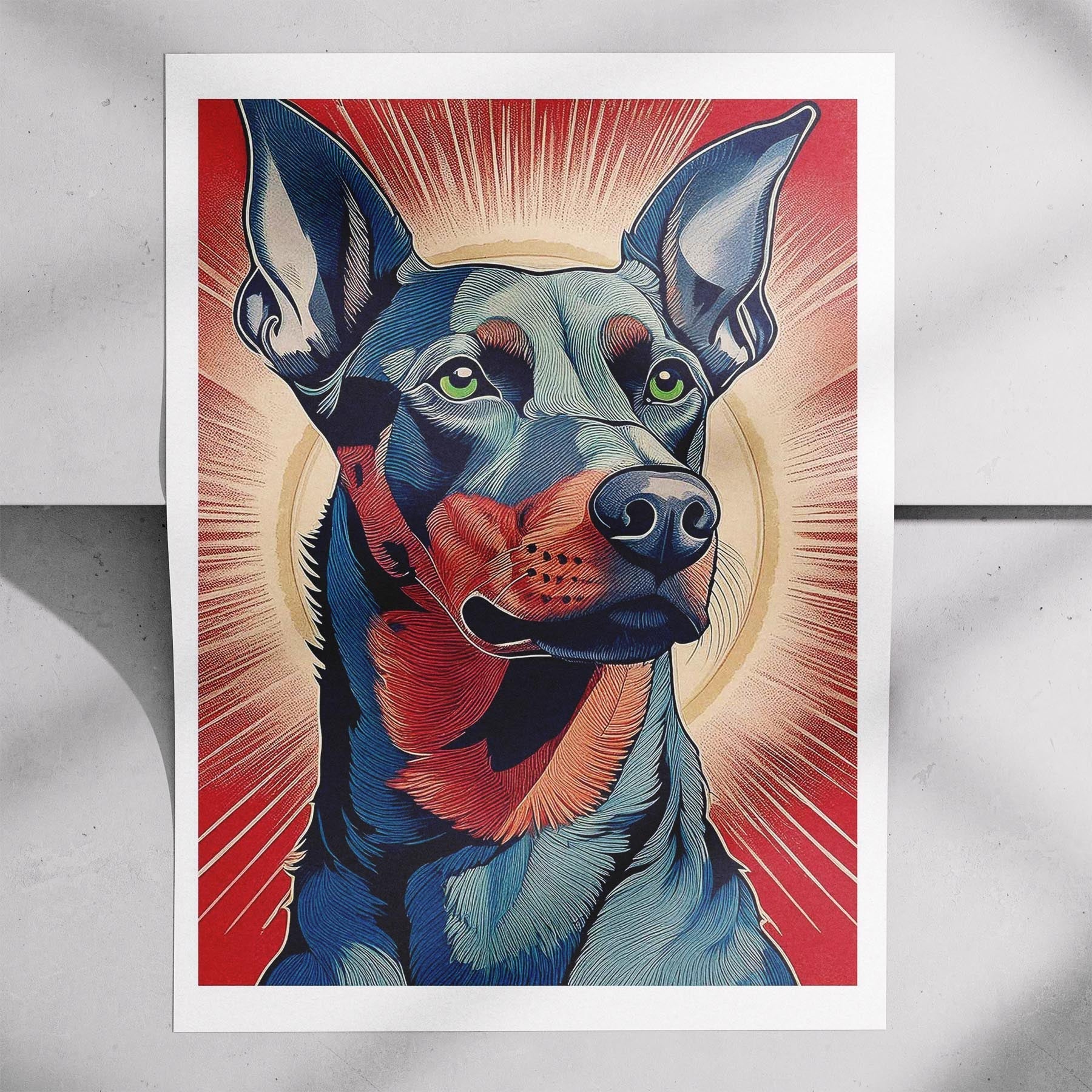 Doberman Hokusai Japanese Inspired Dog Series 1 image 7