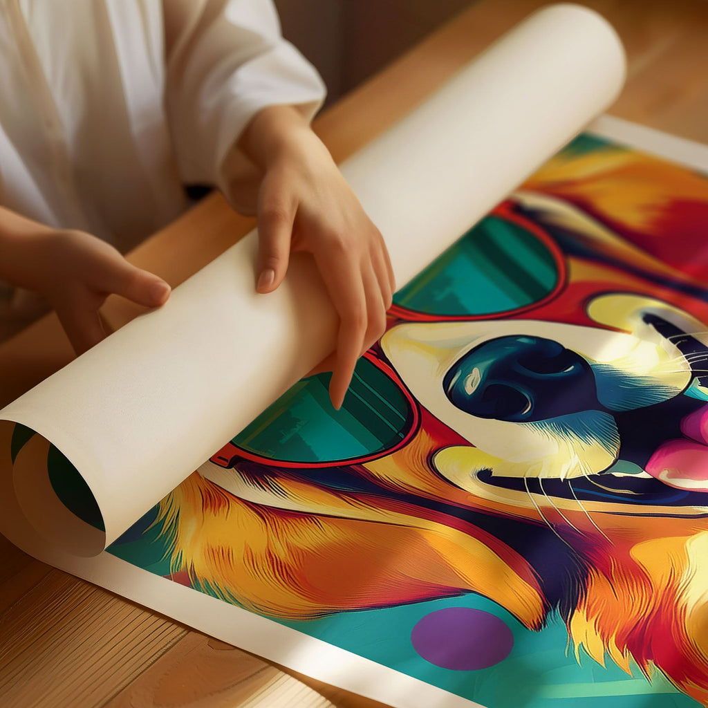 Golden Retriever In Colourful Sunnies 2 image 3