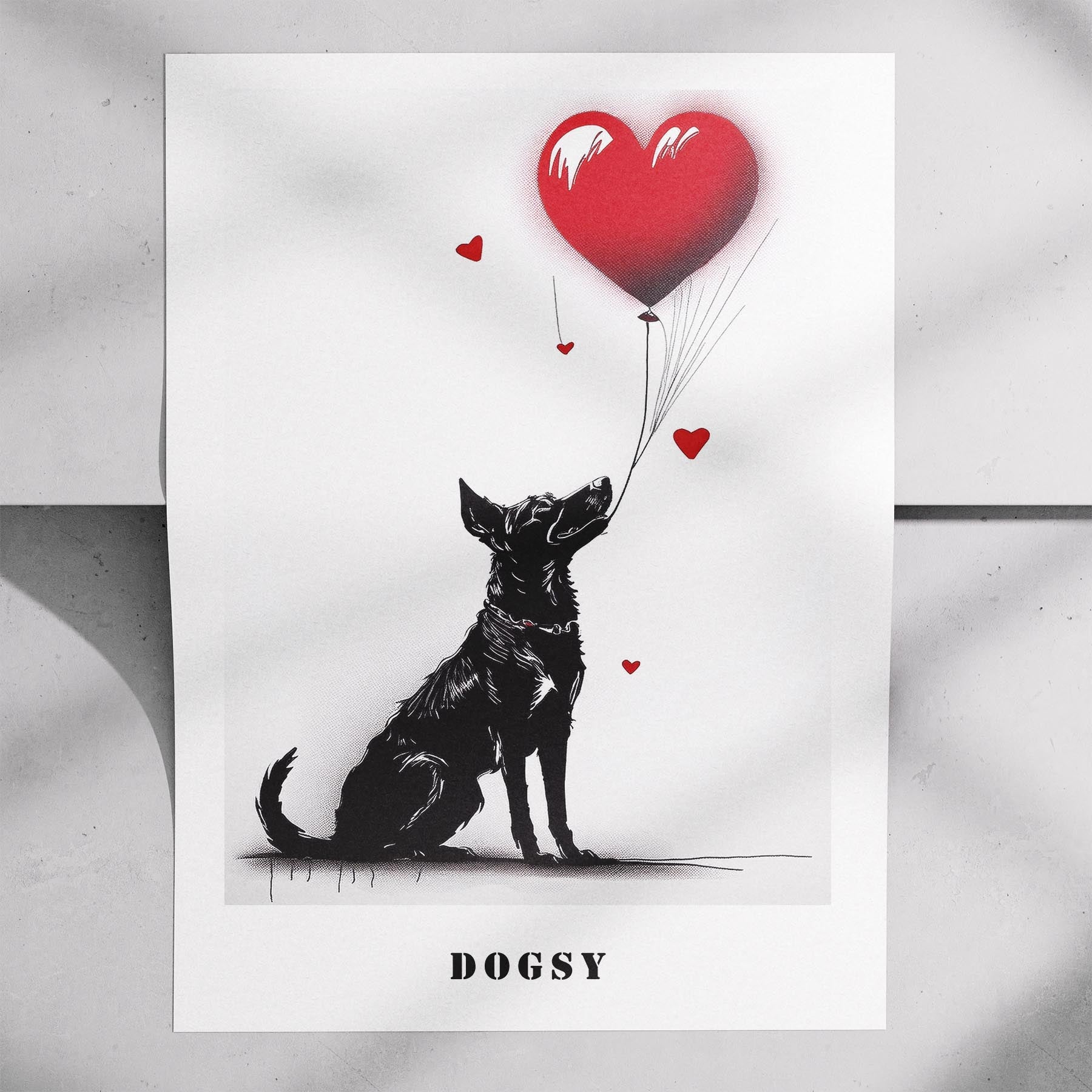 Kelpie DOGSY Series inspired by the Art of Banksy with text Dogsy image 7