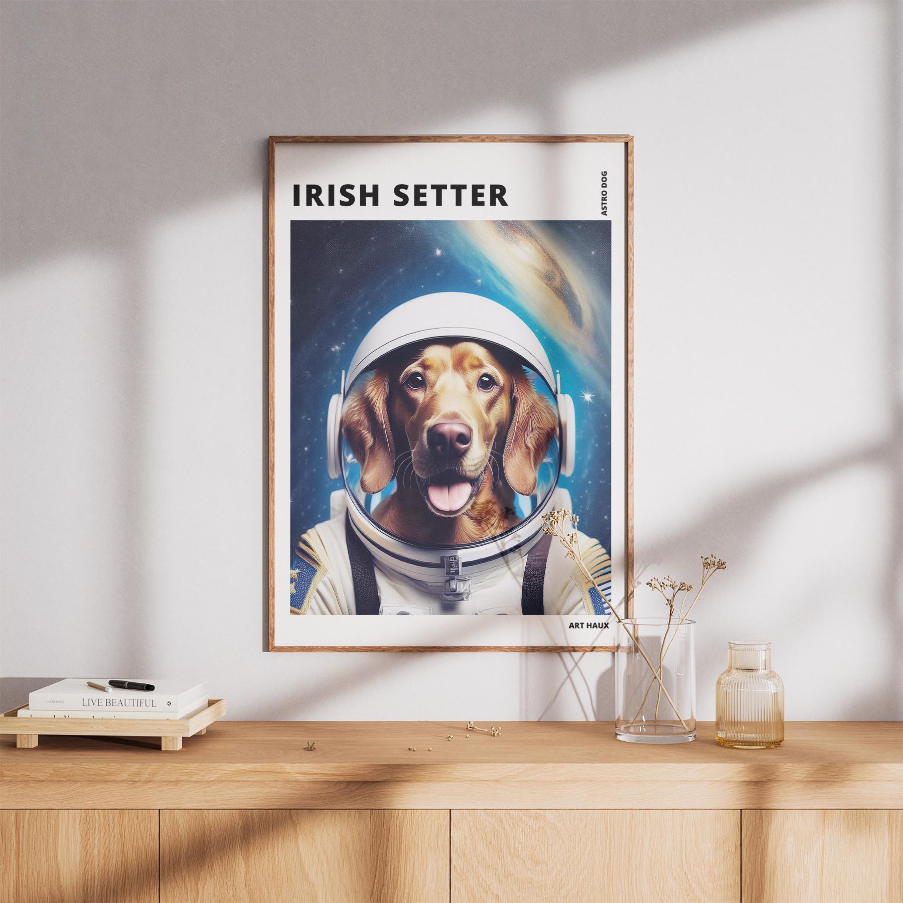 Irish Setter Astronaut Dog Series with Text Astro Dog image 8