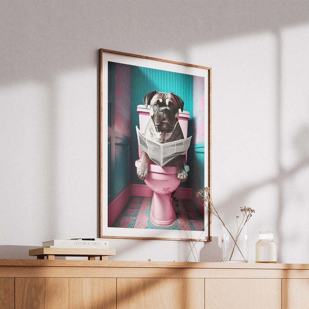 Mastiff Toilet Dogs PInk and Turquise image 5