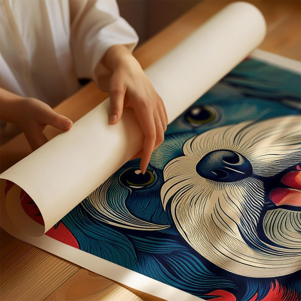 Poodle Hokusai Japanese Inspired Dog Series image 1