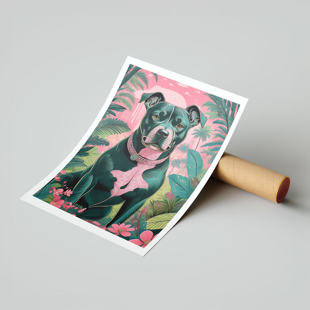 Staffordshire Bull Terrier Flowery Dog image 7