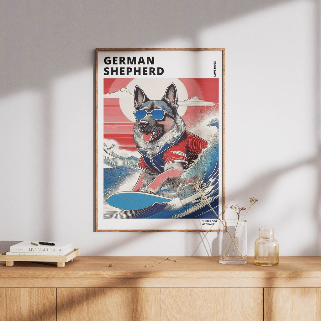 German Shepherd Hokosai Surfer Dogs 1 image 8